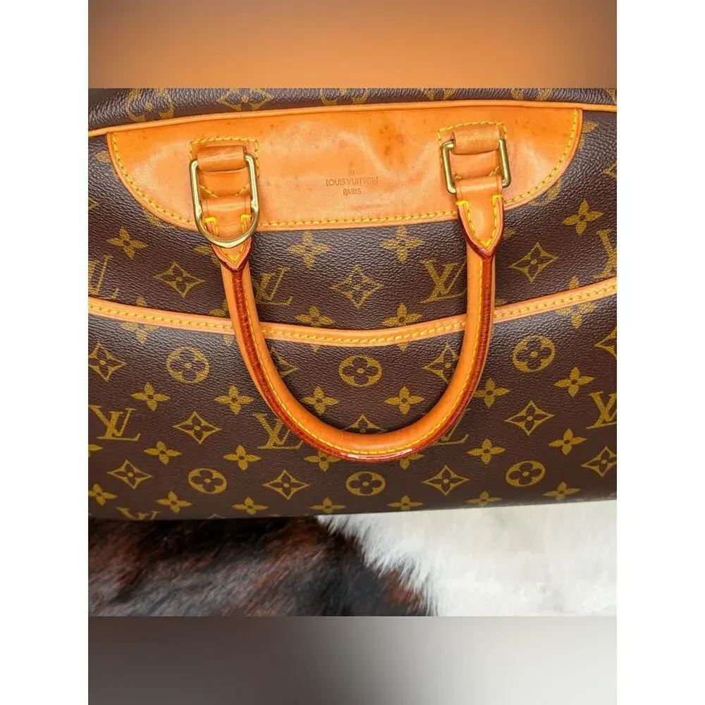 Louis Vuitton Deauville M47270 Monogram Bag + Lock+ Key #323